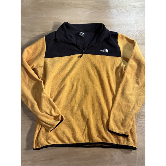 The North Face Other - The North Face Fleece Quarter Zip Jacket Men's Size‎ Medium Black/Yellow